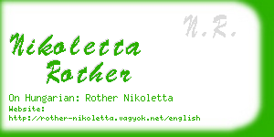 nikoletta rother business card